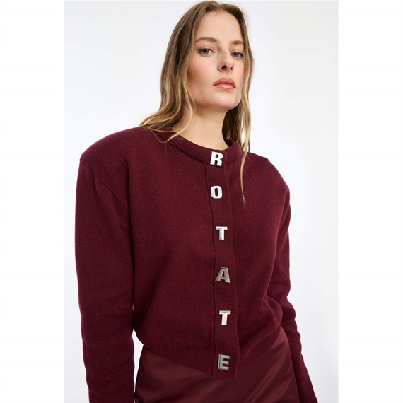 Rotate Firm Knit Cardigan, Zinfandel